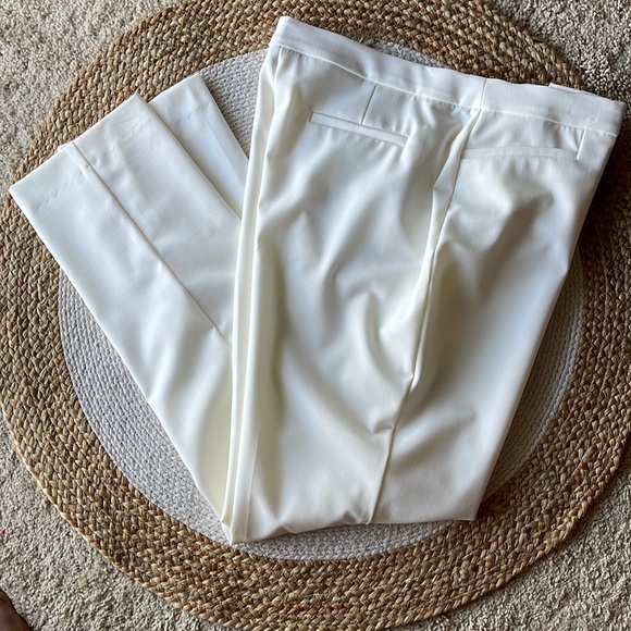 Alfani Straight leg off white pants-14 - Picture 11 of 16